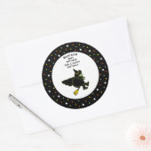 Happy Halloween Birthday Ronde Sticker (Envelop)