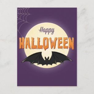 Happy Halloween Black Bat Briefkaart