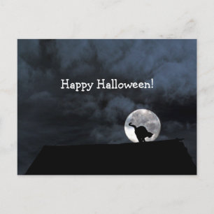 Happy Halloween Black Cat Briefkaart