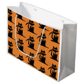 HAPPY HALLOWEEN BLACK CAT  Cadeautas (Voorkant Gekanteld)