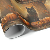 Happy Halloween Black Cat Collectie Cadeaupapier (Rol Hoek)
