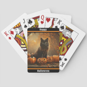 Happy Halloween Black Cat Collectie Pokerkaarten