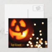 Happy Halloween Black en Oranje Pumpkin Post-kaart Briefkaart (Voorkant / Achterkant)