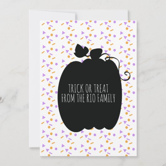 Happy Halloween Black Pumpkin Confetti Pattern (Voorkant)