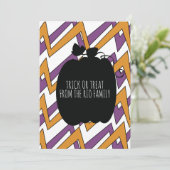 Happy Halloween Black Pumpkin Pattern Kaart (Staand voorkant)