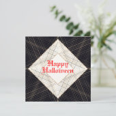 Happy Halloween Black Red elegant-kunstdeco Kaart (Staand voorkant)