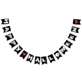 Happy Halloween Black White Oranje Party Vlaggetjes (Alle)