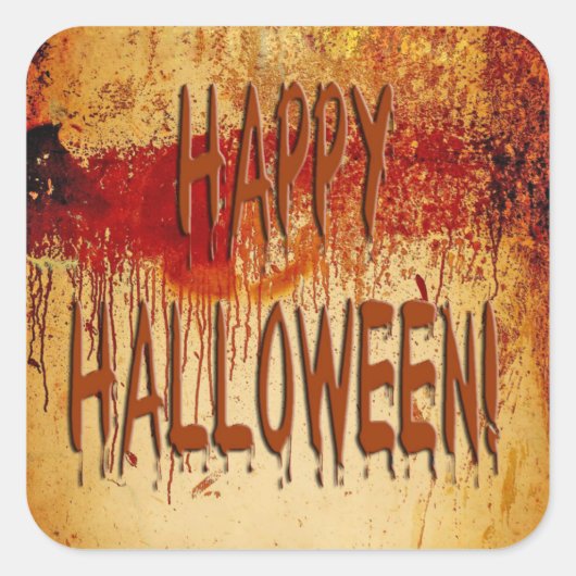Happy Halloween Blood Sined Wall Sticker (Voorkant)