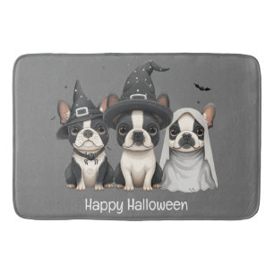 Happy Halloween Boston Terrier Dogs Badmat