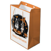 Happy Halloween Boston Terrier Dogs Medium Cadeauzakje (Achterkant Gekanteld)