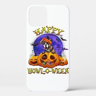 Happy Halloween Boxer met motorpompoen Hondenliefh iPhone 12 Pro Hoesje
