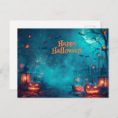 Happy Halloween Briefkaart (Voorkant / Achterkant)