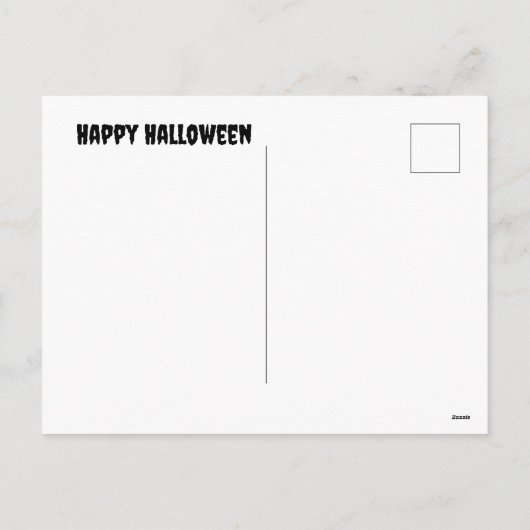 Happy Halloween briefkaart (Achterkant)
