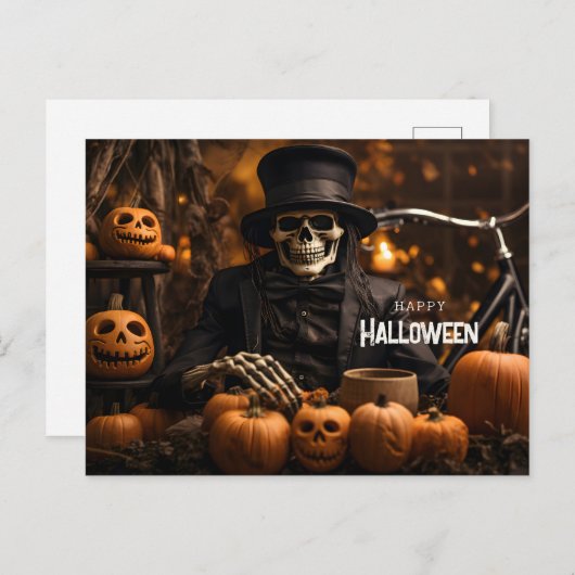 Happy Halloween Briefkaart (Voorkant / Achterkant)