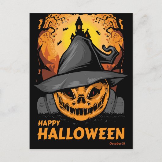 Happy Halloween Briefkaart (Voorkant)