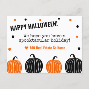 Happy Halloween Briefkaart - Wit