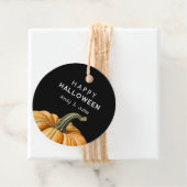Happy Halloween cadeau label met pompoen (In situ)