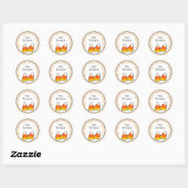 Happy Halloween Candy Corn Dot Cercle Étiquettes (Feuille)