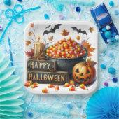 Happy Halloween Candy Corn Paper Bord (Feest)