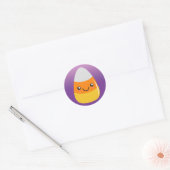 Happy Halloween CandyCorn Emoji Stickers Violet (Enveloppe)