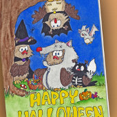 HAPPY HALLOWEEN Carte de voeux par Nicole Janes