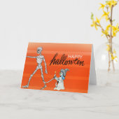 Happy Halloween - Carte maman et sorcière (Fleur jaune)