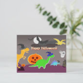 Happy Halloween Cartoon Briefkaart (Staand voorkant)