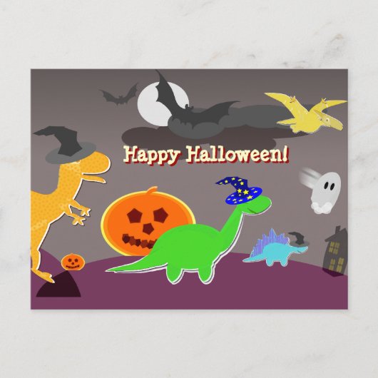 Happy Halloween Cartoon Briefkaart (Voorkant)