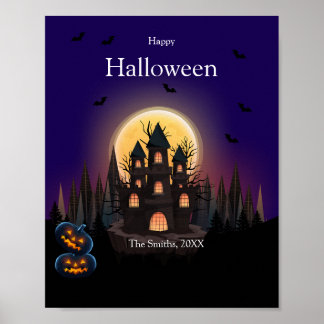 Happy Halloween Castle Poster