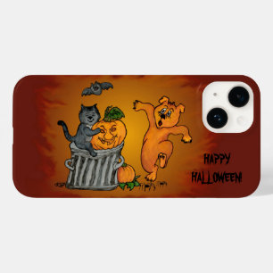 Happy Halloween! Cat Bat Dog en Spider Case-Mate iPhone 14 Hoesje