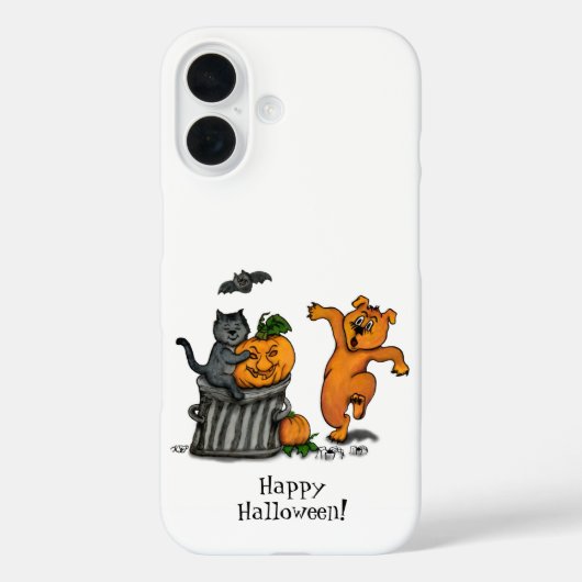 Happy Halloween! Cat Bat Dog en Spider Case-Mate iPhone Case (Achterkant)