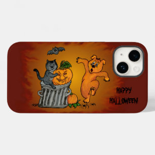 Happy Halloween! Cat Bat Dog en Spider Case-Mate iPhone 14 Hoesje