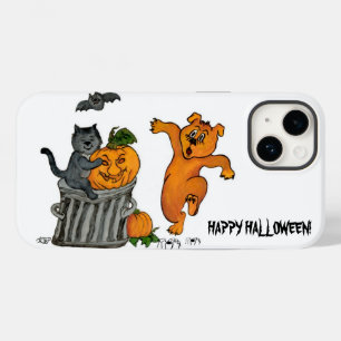 Happy Halloween! Cat Bat Dog en Spider Case-Mate iPhone 14 Hoesje