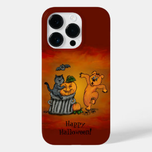 Happy Halloween! Cat Bat Dog en Spider Case-Mate iPhone 14 Pro Hoesje