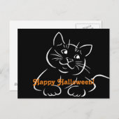 Happy Halloween Cat Briefkaart (Voorkant / Achterkant)
