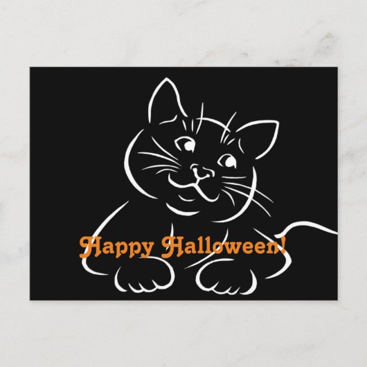 Happy Halloween Cat Briefkaart (Voorkant)