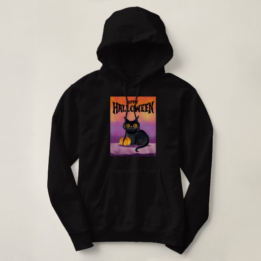 Happy Halloween Cat Hoodie (Design voorkant)