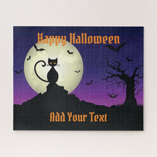 Happy Halloween Cat Legpuzzel (Horizontaal)