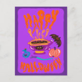 Happy Halloween Cat Lover heksenkop koffie Briefkaart (Voorkant)