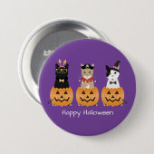 Happy Halloween Cats Jack O Lantern Ronde Button 7,6 Cm (Voorkant /achterkant)