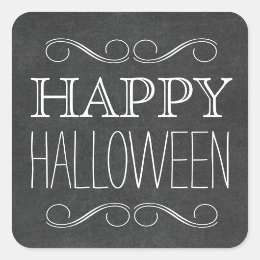 Happy Halloween Chalkboard Typographie Stickers (Devant)