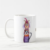 Happy Halloween Chat & Chouette Art Custom Mug (Gauche)