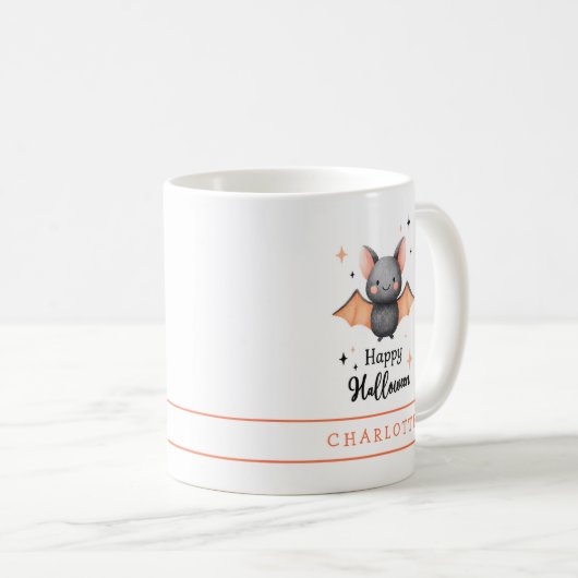 Happy Halloween chauve-souris Custom café Mug (Devant droit)