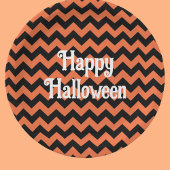 Happy Halloween chevron streep kinder partij Papieren Bordje