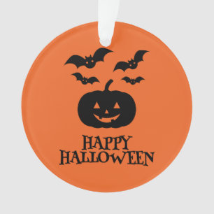 Happy Halloween Citrouille Bat Minimal