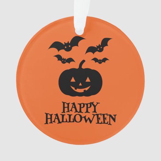 Happy Halloween Citrouille Bat Minimal (devant)