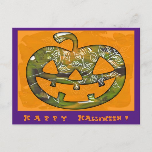 Happy Halloween citrouille - carte postale ou invi (Devant)
