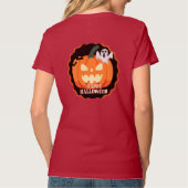 Happy Halloween Citrouille & Chats Orange T-Shirt (Dos)