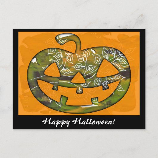 Happy Halloween citrouille - invitation par carte  (Devant)