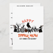 Happy Halloween Concept Diner Menu (Voorkant / Achterkant)
